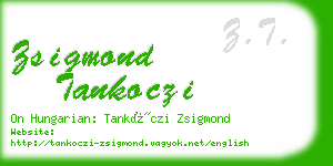 zsigmond tankoczi business card